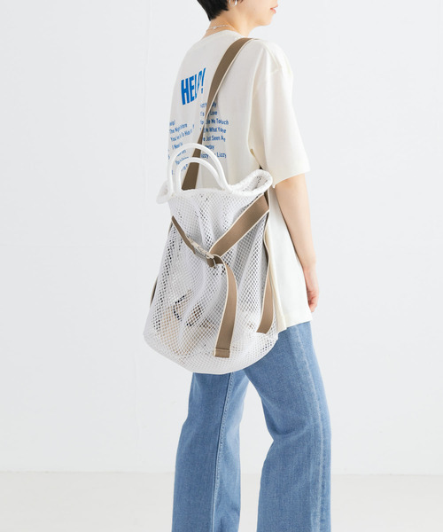 URBAN RESEARCH（アーバンリサーチ）の「メッシュベルトトートバッグ（トートバッグ・レディース・ブラック/ホワイト・-）」の10枚目の写真