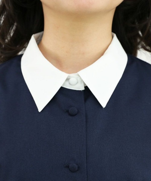 F i.n.t（フィント）の「マルチストライプネクタイ付きシャツワンピース/fint（シャツワンピース・レディース・ライトブルー/ピンクベージュ/ネイビー×ホワイト・FREE）」の8枚目の写真