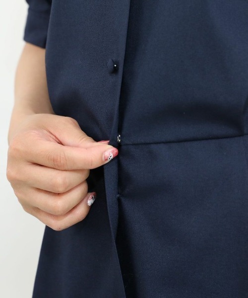 F i.n.t（フィント）の「マルチストライプネクタイ付きシャツワンピース/fint（シャツワンピース・レディース・ライトブルー/ピンクベージュ/ネイビー×ホワイト・FREE）」の9枚目の写真