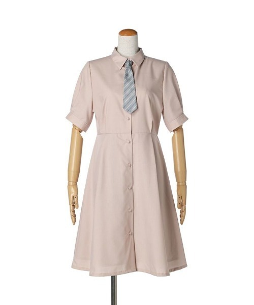 F i.n.t（フィント）の「マルチストライプネクタイ付きシャツワンピース/fint（シャツワンピース・レディース・ライトブルー/ピンクベージュ/ネイビー×ホワイト・FREE）」の12枚目の写真