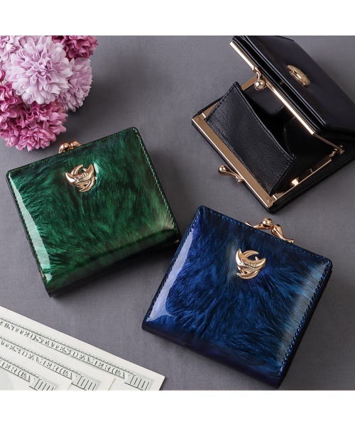 Clelia(クレリア)の「エナメルラメ加工がま口ミニ財布(財布・レディース・ブルー/グリーン・ONE SIZE)」の9枚目の写真