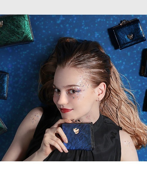 Clelia(クレリア)の「エナメルラメ加工がま口ミニ財布(財布・レディース・ブルー/グリーン・ONE SIZE)」の10枚目の写真