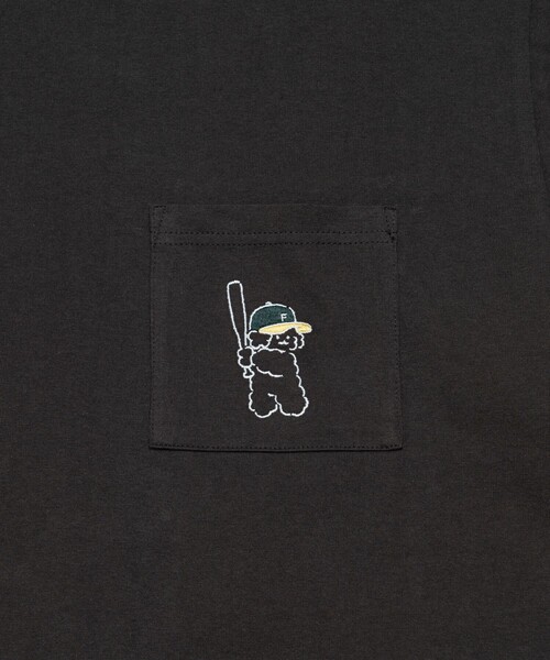FREAK'S STORE（フリークスストア）の「tombonia/トムボニア 別注 ベースボール バックプリント クルーネック ポケットTシャツ（Tシャツ/カットソー・メンズ・グレー/チャコールグレー/ホワイト/グリーン・MEDIUM/LARGE）」の11枚目の写真