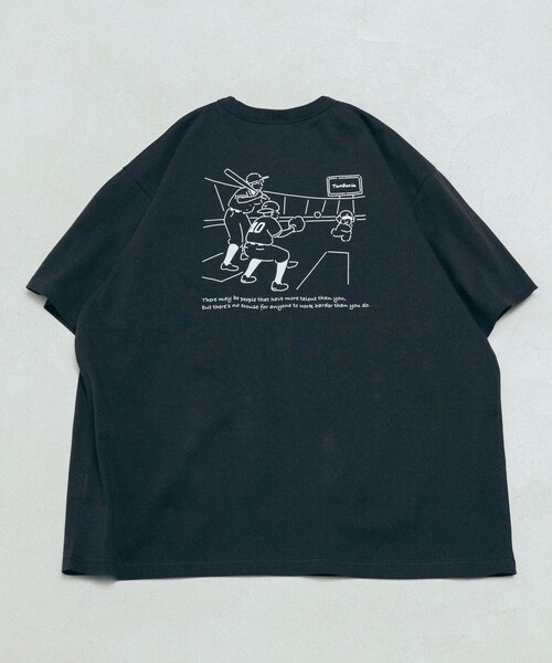 FREAK'S STORE（フリークスストア）の「tombonia/トムボニア 別注 ベースボール バックプリント クルーネック ポケットTシャツ（Tシャツ/カットソー・メンズ・グレー/チャコールグレー/ホワイト/グリーン・MEDIUM/LARGE）」の14枚目の写真