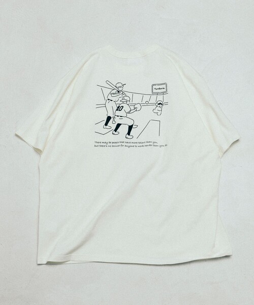 FREAK'S STORE（フリークスストア）の「tombonia/トムボニア 別注 ベースボール バックプリント クルーネック ポケットTシャツ（Tシャツ/カットソー・メンズ・グレー/チャコールグレー/ホワイト/グリーン・MEDIUM/LARGE）」の15枚目の写真
