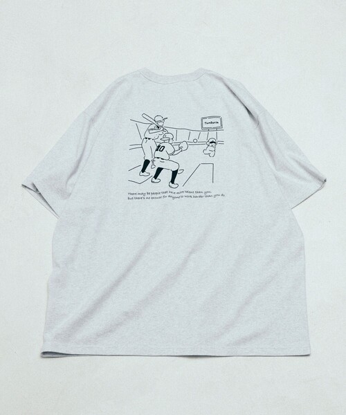 FREAK'S STORE（フリークスストア）の「tombonia/トムボニア 別注 ベースボール バックプリント クルーネック ポケットTシャツ（Tシャツ/カットソー・メンズ・グレー/チャコールグレー/ホワイト/グリーン・MEDIUM/LARGE）」の16枚目の写真
