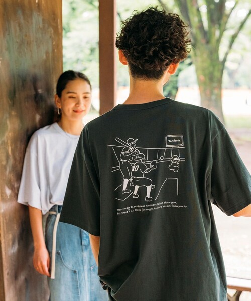FREAK'S STORE（フリークスストア）の「tombonia/トムボニア 別注 ベースボール バックプリント クルーネック ポケットTシャツ（Tシャツ/カットソー・メンズ・グレー/チャコールグレー/ホワイト/グリーン・MEDIUM/LARGE）」の22枚目の写真