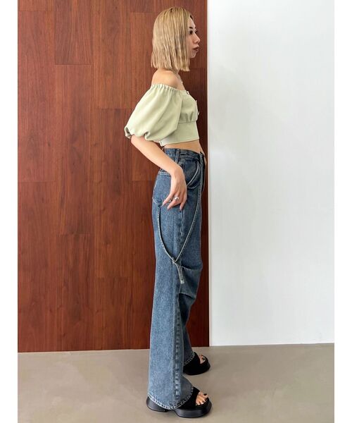 EMODA（エモダ）の「ボックスEボタントップ（シャツ/ブラウス・レディース・グリーン/ブルー/グレー/ブラック・FREE）」の17枚目の写真