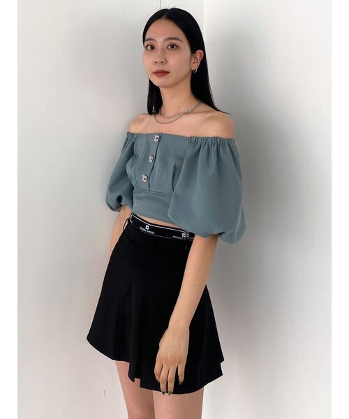 EMODA（エモダ）の「ボックスEボタントップ（シャツ/ブラウス・レディース・グリーン/ブルー/グレー/ブラック・FREE）」の18枚目の写真