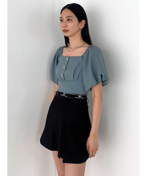 EMODA（エモダ）の「ボックスEボタントップ（シャツ/ブラウス・レディース・グリーン/ブルー/グレー/ブラック・FREE）」の19枚目の写真