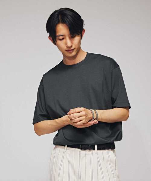 EDIFICE（エディフィス）の「アルビニスタスムース クルーネック Tシャツ（Tシャツ/カットソー・メンズ・ホワイト/オレンジ系その他/ネイビー/アイボリー/ブラック/ブルー系その他/グリーン/ボルドー・LARGE/MEDIUM/SMALL）」の19枚目の写真