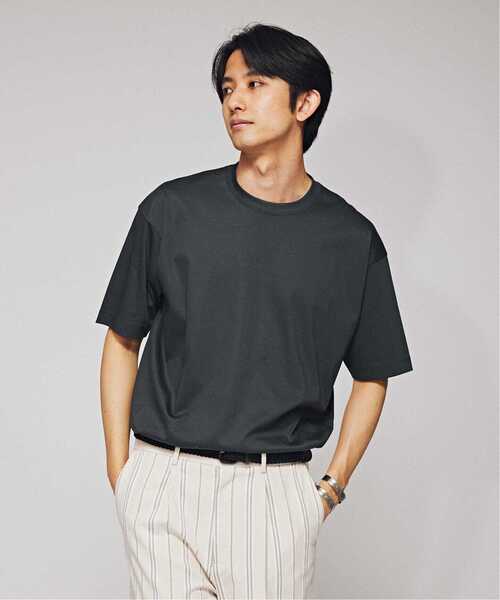 EDIFICE（エディフィス）の「アルビニスタスムース クルーネック Tシャツ（Tシャツ/カットソー・メンズ・ホワイト/オレンジ系その他/ネイビー/アイボリー/ブラック/ブルー系その他/グリーン/ボルドー・LARGE/MEDIUM/SMALL）」の20枚目の写真