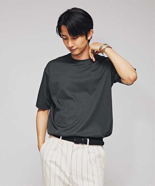 EDIFICE（エディフィス）の「アルビニスタスムース クルーネック Tシャツ（Tシャツ/カットソー・メンズ・ホワイト/オレンジ系その他/ネイビー/アイボリー/ブラック/ブルー系その他/グリーン/ボルドー・LARGE/MEDIUM/SMALL）」の21枚目の写真