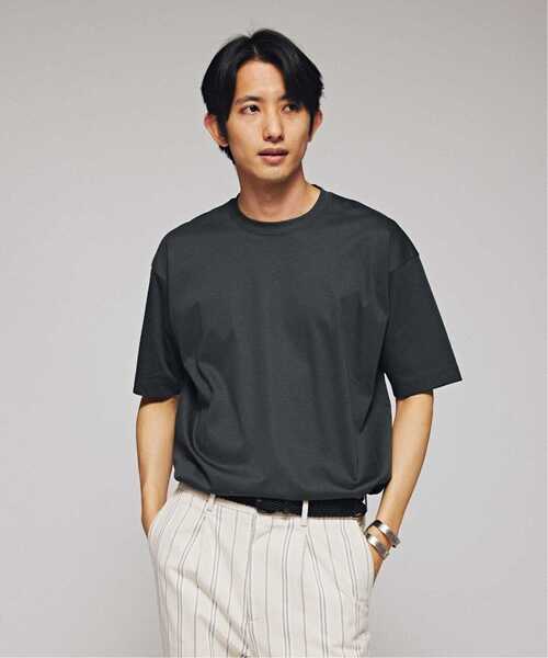 EDIFICE（エディフィス）の「アルビニスタスムース クルーネック Tシャツ（Tシャツ/カットソー・メンズ・ホワイト/オレンジ系その他/ネイビー/アイボリー/ブラック/ブルー系その他/グリーン/ボルドー・LARGE/MEDIUM/SMALL）」の22枚目の写真