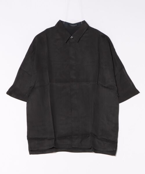 CUSTOM CULTURE（カスタムカルチャー）の「【Custom Culture】キュプラTWILL ドルマン ショートスリーブ シャツ（シャツ/ブラウス・メンズ・ライトベージュ/ブラウン系その他/ブラック/ホワイト系その他/サックスブルー・3/2）」の7枚目の写真