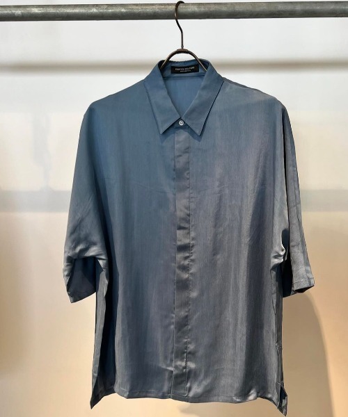 CUSTOM CULTURE（カスタムカルチャー）の「【Custom Culture】キュプラTWILL ドルマン ショートスリーブ シャツ（シャツ/ブラウス・メンズ・ライトベージュ/ブラウン系その他/ブラック/ホワイト系その他/サックスブルー・3/2）」の17枚目の写真