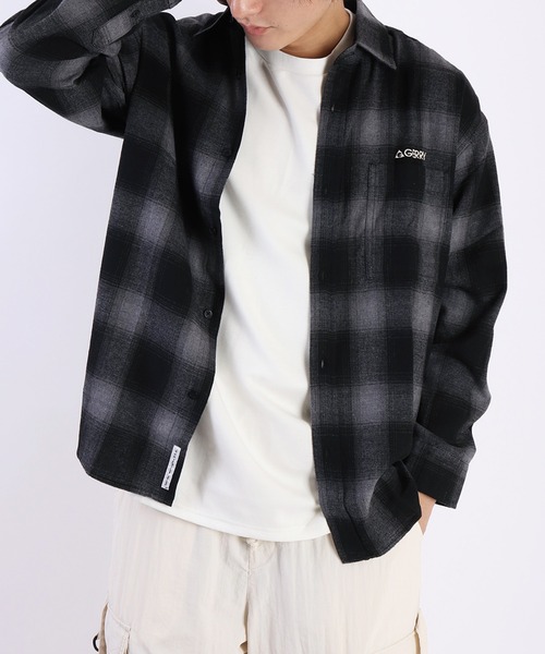 GERRY（ジェリー）の「GERRY フランネルシャツ オンブレチェック 長袖シャツ（シャツ/ブラウス・メンズ・ブラック/ブラックミックス/ホワイト/ブラウン/サックスブルー/ブルー/ベージュ・M/L/LL）」の18枚目の写真