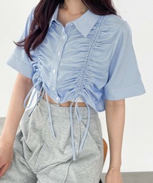 Heather | ドロストシャツ（半袖）　136030(シャツ/ブラウス)