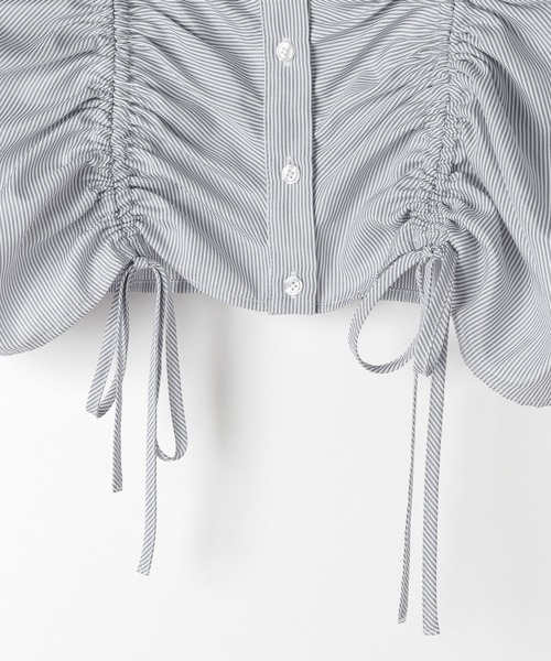 Heather（ヘザー）の「ドロストシャツ（半袖）　136030（シャツ/ブラウス・レディース・グレー系その他/ホワイト/ブルー系その他・FREE）」の7枚目の写真