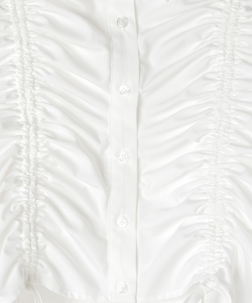 Heather（ヘザー）の「ドロストシャツ（半袖）　136030（シャツ/ブラウス・レディース・グレー系その他/ホワイト/ブルー系その他・FREE）」の12枚目の写真