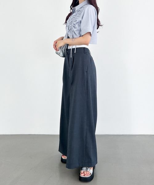 Heather（ヘザー）の「ドロストシャツ（半袖）　136030（シャツ/ブラウス・レディース・グレー系その他/ホワイト/ブルー系その他・FREE）」の20枚目の写真