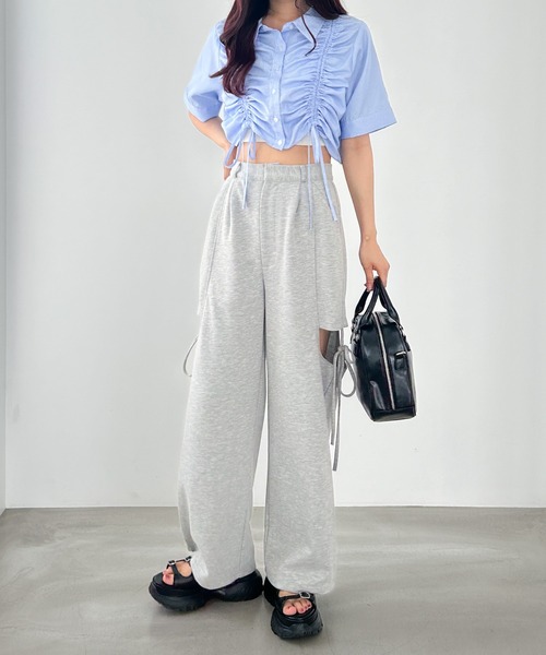 Heather（ヘザー）の「ドロストシャツ（半袖）　136030（シャツ/ブラウス・レディース・グレー系その他/ホワイト/ブルー系その他・FREE）」の22枚目の写真