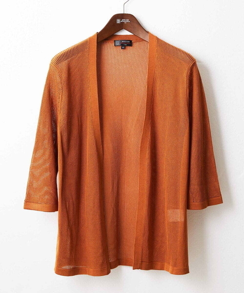 MK MICHEL KLEIN HOMME (エムケーミッシェルクランオム)の「カーディガン / シャインメッシュ(カーディガン/ボレロ・メンズ・マスタード/ブルー/ブラック・48/46/51)」の3枚目の写真