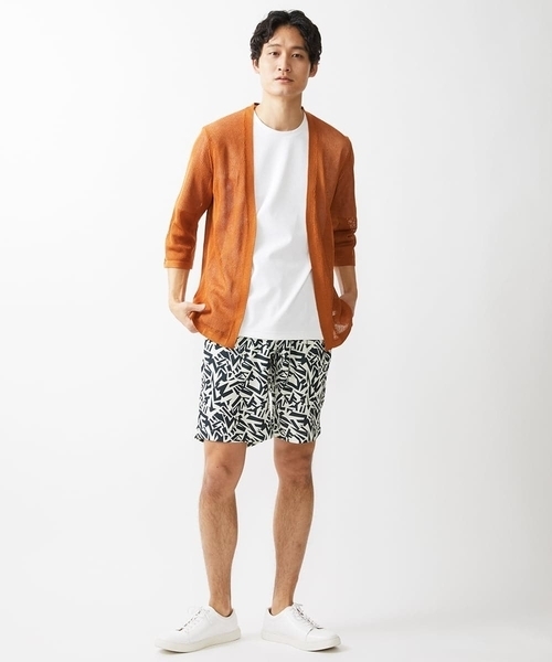 MK MICHEL KLEIN HOMME (エムケーミッシェルクランオム)の「カーディガン / シャインメッシュ(カーディガン/ボレロ・メンズ・マスタード/ブルー/ブラック・48/46/51)」の6枚目の写真