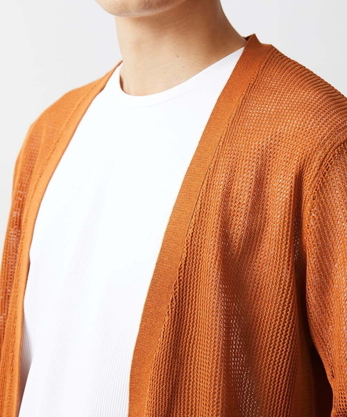 MK MICHEL KLEIN HOMME (エムケーミッシェルクランオム)の「カーディガン / シャインメッシュ(カーディガン/ボレロ・メンズ・マスタード/ブルー/ブラック・48/46/51)」の19枚目の写真