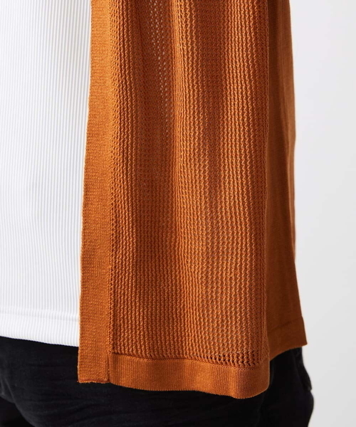 MK MICHEL KLEIN HOMME (エムケーミッシェルクランオム)の「カーディガン / シャインメッシュ(カーディガン/ボレロ・メンズ・マスタード/ブルー/ブラック・48/46/51)」の9枚目の写真