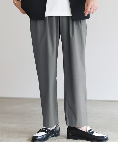 SPU(スプ)の「SOLOTEX(R)2タックテーパードスラックスパンツ(スラックス・メンズ・ブラック/ネイビー/チャコール・M/L/XL)」の3枚目の写真