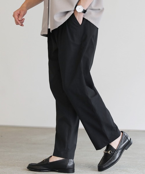 SPU(スプ)の「SOLOTEX(R)2タックテーパードスラックスパンツ(スラックス・メンズ・ブラック/ネイビー/チャコール・M/L/XL)」の2枚目の写真