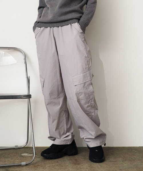 カーゴパンツ IONSEOUL widewide nylon cago PT BBU395 セール】△Nylon Cargo Pants / ナイロンカーゴパンツ（カーゴ