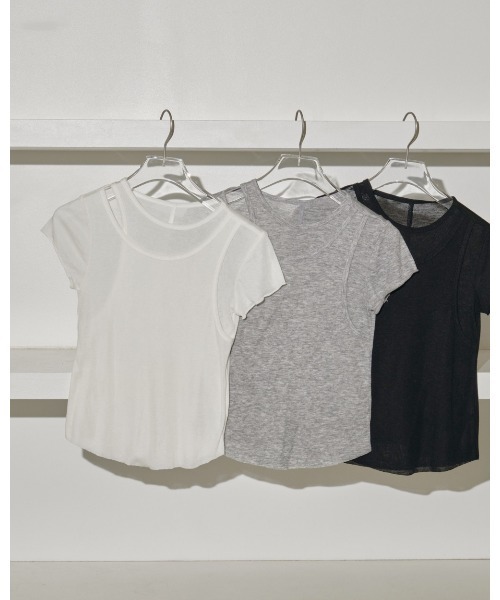 トゥデイフル　Layered Compact T-shirts グレー TODAYFUL（トゥデイフル）の「Layered Compact T-shirts（T