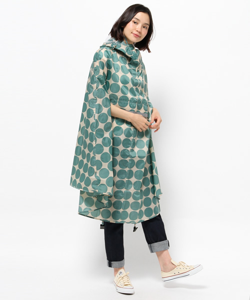 LBC(エルビーシー)の「レインサイクルコート(レインコート/ポンチョ・レディース・イエロー/グリーン/スカイブルー・ONE SIZE)」の2枚目の写真