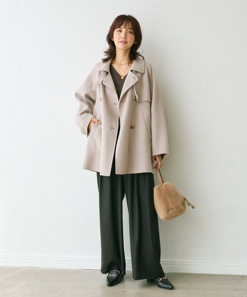 RIVE DROITE(リヴドロワ)の「【シーズンムードを高める】フェイクファーハンドバッグ(ハンドバッグ・レディース・ベージュ/ダークブラウン・FREE)」の8枚目の写真