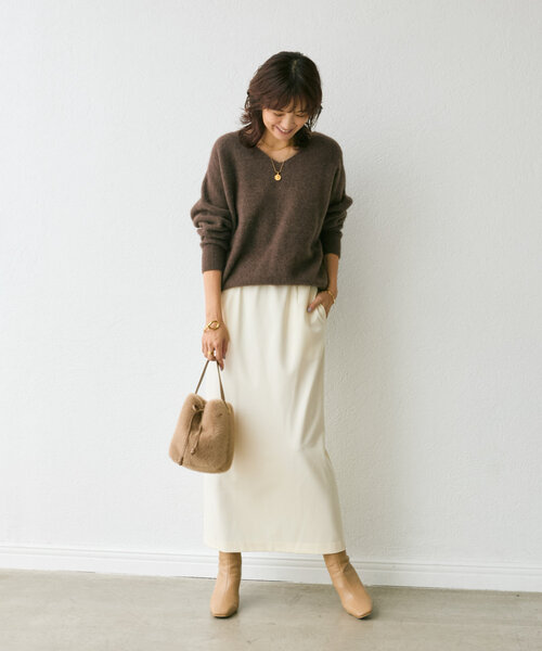 RIVE DROITE(リヴドロワ)の「【シーズンムードを高める】フェイクファーハンドバッグ(ハンドバッグ・レディース・ベージュ/ダークブラウン・FREE)」の18枚目の写真