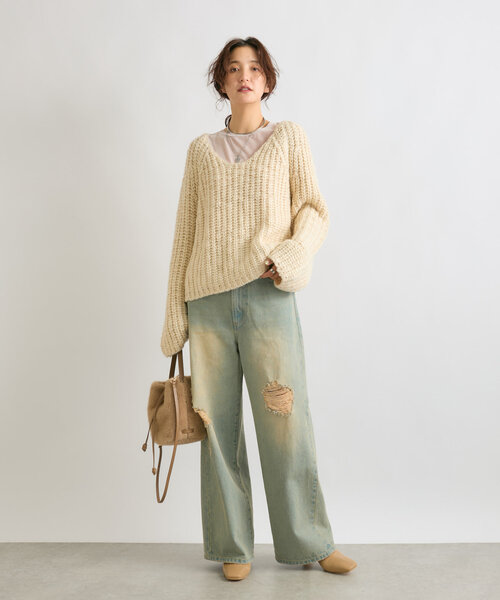 RIVE DROITE(リヴドロワ)の「【シーズンムードを高める】フェイクファーハンドバッグ(ハンドバッグ・レディース・ベージュ/ダークブラウン・FREE)」の20枚目の写真