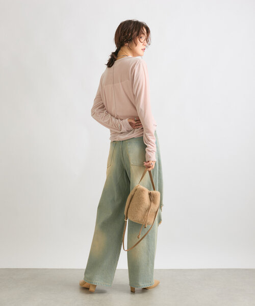 RIVE DROITE(リヴドロワ)の「【シーズンムードを高める】フェイクファーハンドバッグ(ハンドバッグ・レディース・ベージュ/ダークブラウン・FREE)」の22枚目の写真