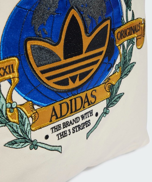 adidas THREE STRIPES LOGOトートバッグ 綿PU 男女兼用 約12L アディダス adidas アディダス adidas マストハブ トートバッグ