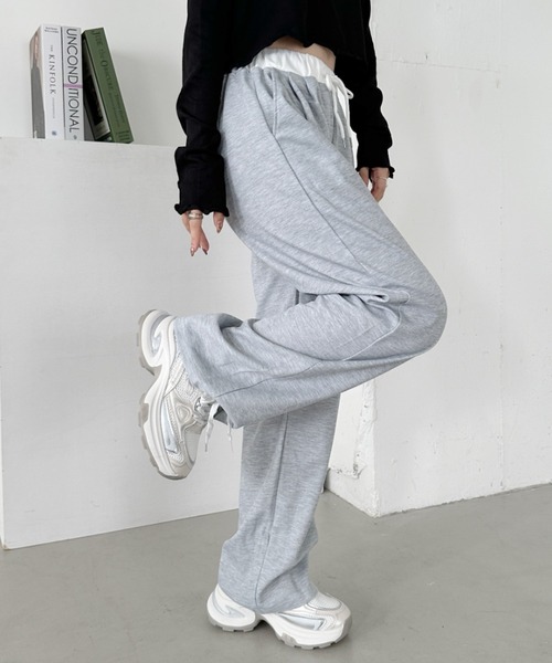 CLEA（クレア）の「ウエスト切り替えスウェットパンツ（スウェット