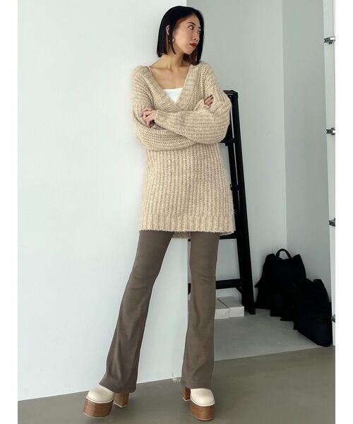 EMODA（エモダ）の「ストレッチリブパンツ（その他パンツ・レディース・ブラウン/ブラック・MEDIUM/SMALL）」の20枚目の写真