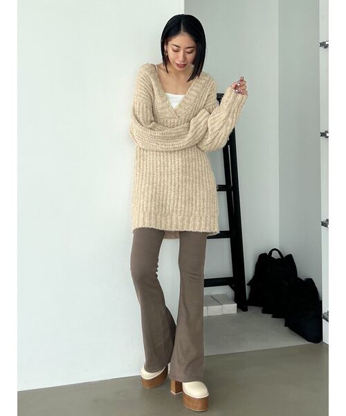 EMODA（エモダ）の「ストレッチリブパンツ（その他パンツ・レディース・ブラウン/ブラック・MEDIUM/SMALL）」の19枚目の写真