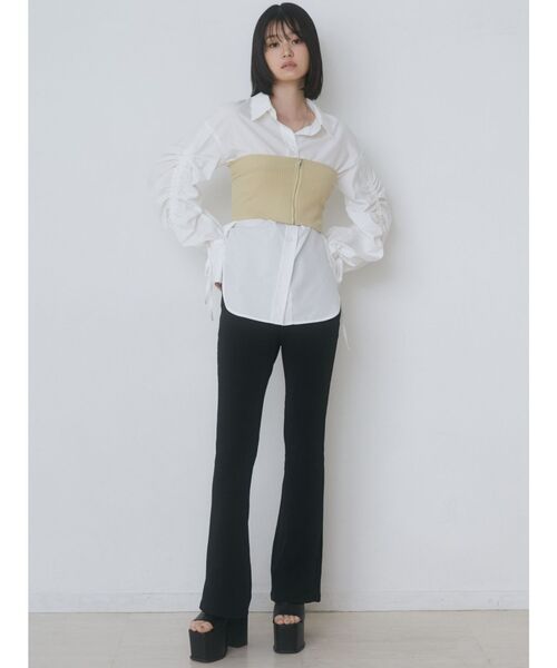 EMODA（エモダ）の「ストレッチリブパンツ（その他パンツ・レディース・ブラウン/ブラック・MEDIUM/SMALL）」の18枚目の写真