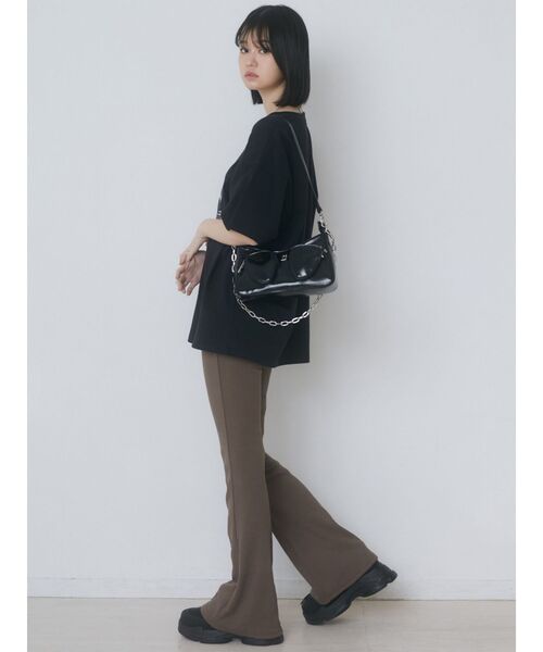 EMODA（エモダ）の「ストレッチリブパンツ（その他パンツ・レディース・ブラウン/ブラック・MEDIUM/SMALL）」の14枚目の写真