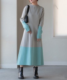 HUG.U（ハグユー）の「Aラインニットワンピース（ワンピース）」