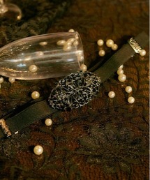 axes femme POETIQUE | ロータスモチーフゴムベルト(ベルト)