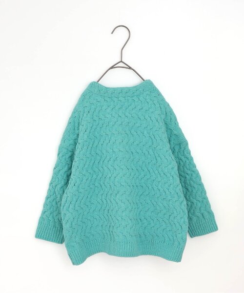 p.premier（ピードットプルミエ）の「ケーブルニットカーディガン（カーディガン/ボレロ・キッズ・ブルー/アイボリー/ブラック/ピンク・110/100/90/80/140/130/120）」の9枚目の写真