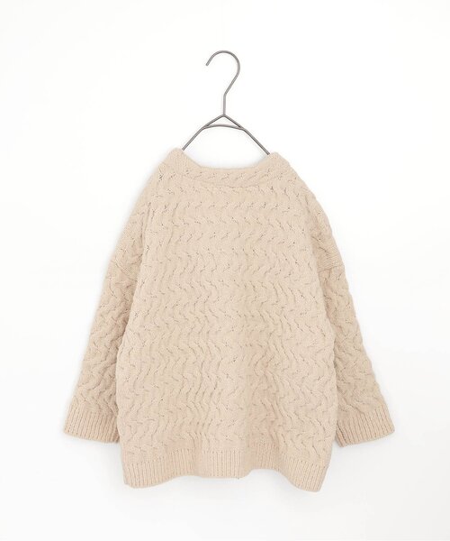 p.premier（ピードットプルミエ）の「ケーブルニットカーディガン（カーディガン/ボレロ・キッズ・ブルー/アイボリー/ブラック/ピンク・110/100/90/80/140/130/120）」の10枚目の写真