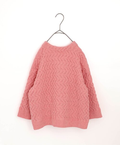 p.premier（ピードットプルミエ）の「ケーブルニットカーディガン（カーディガン/ボレロ・キッズ・ブルー/アイボリー/ブラック/ピンク・110/100/90/80/140/130/120）」の11枚目の写真